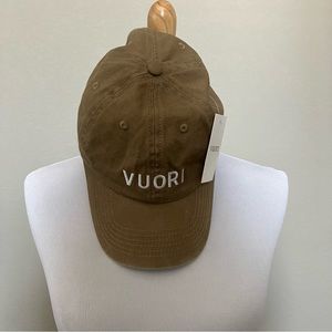 New with tags Vuori baseball hat - khaki green brown color
